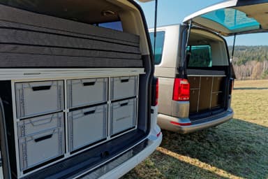 VarioBoxy EUROBOX a SOCKETBOX pro Volkswagen Transporter, Caravelle a Multivan T5, T6