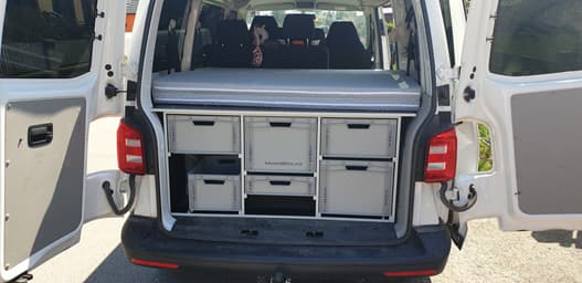 VarioBox EUROBOX w wersji indywidualnej w Volkswagenie Transporter T6 2018